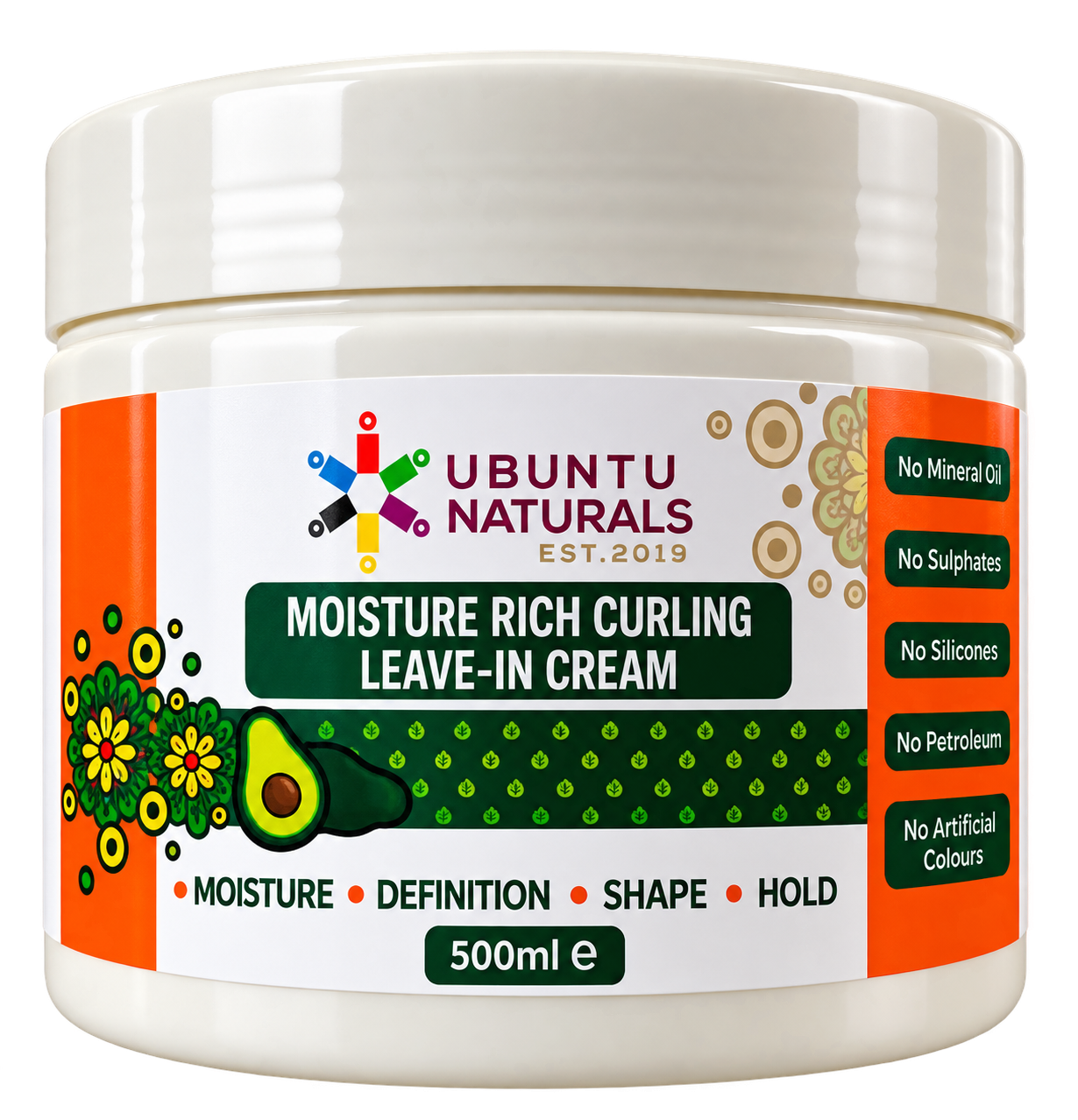 Ubuntu Naturals Moisture Rich Curling Leave-In Cream